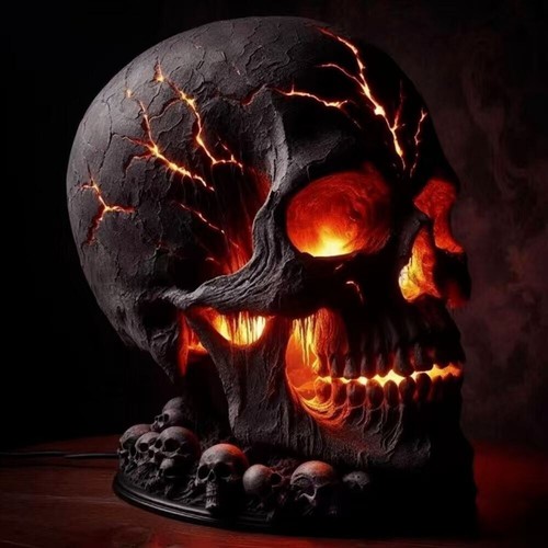 Gothic skeleton table lamp - skeleton,