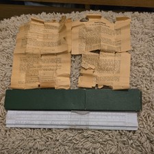 Vintage Student's Slide Rule 57/87 Faber Castell with box and instructions 