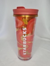 Starbucks 2023 Red Hard Plastic Travel Flash Mug Cup Tumbler 16oz 473ml GC
