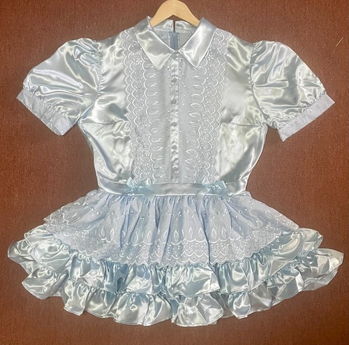 Baby blue satin - blue,