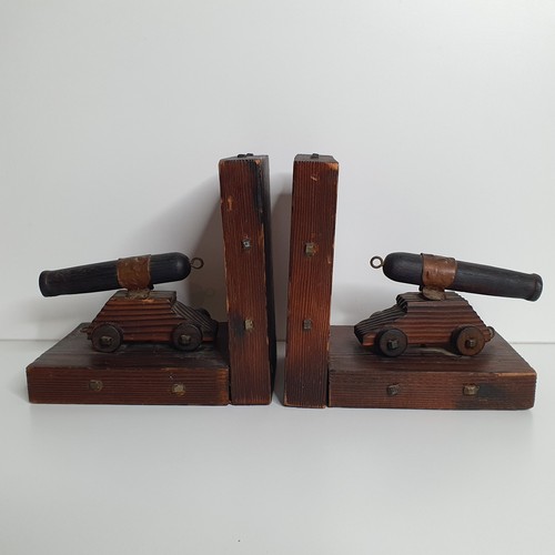 Bookends vintage rustic wooden - bookends,