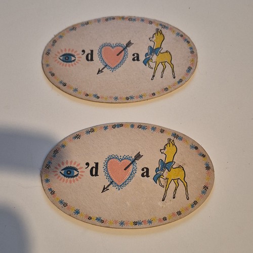 Vintage oval beer mats - oval,