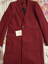 Zara Women's Maroon Red Coat