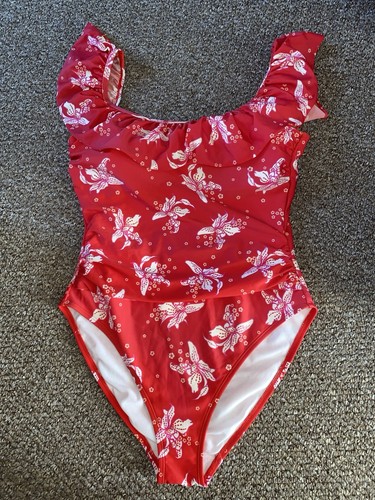 Women red floral - floral, swimsuit
