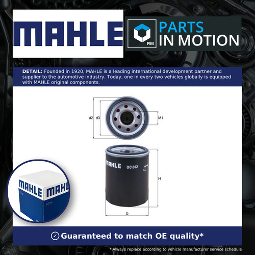 Oil filter oc602 mahle c2n3587 - oil,