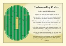 A4 Art Print: Understanding Cricket! A fun take on the rules of cricket