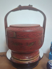 Antique Chinese. Wooden Red