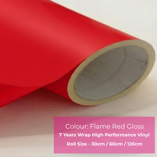 Flame red gloss - red, sticky