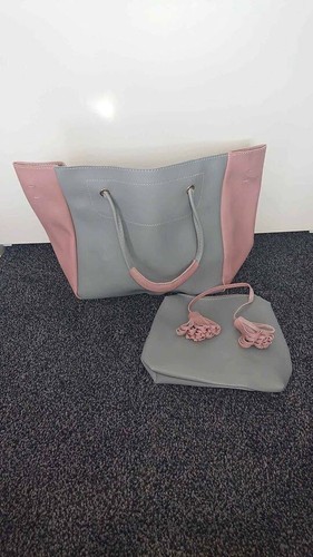 Pink and grey bucket bag - , with