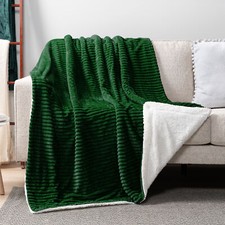 Sherpa Throw Blanket Solid