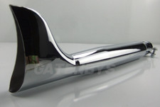 New Motorcycle Fish Tail Fin Silencer Exhaust 24" LONG Custom Cruiser Chopper
