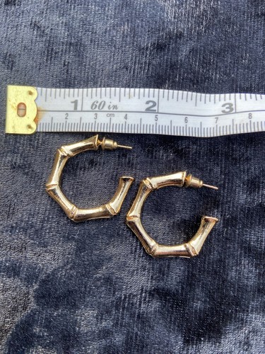 Gold tone bamboo style - bamboo, hoop