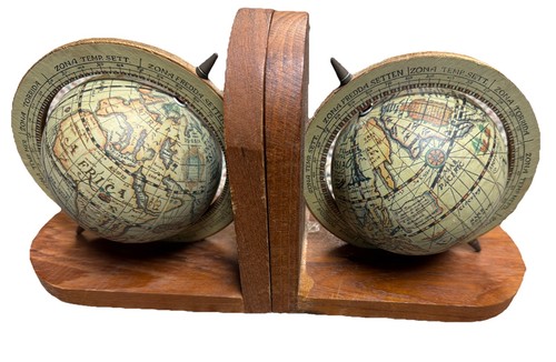 Vintage wooden globe - wooden,