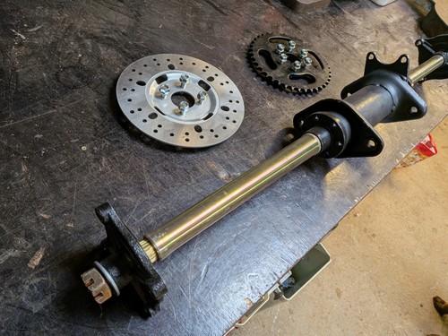 Quad trike kart - trike, axle.