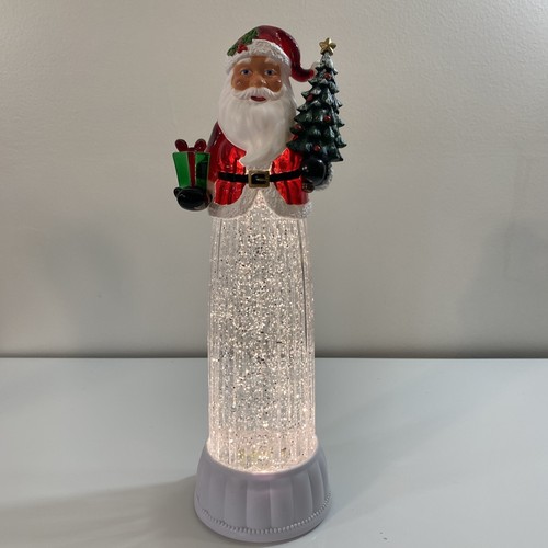 Vintage santa glitter lamp - glitter,