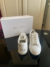 Jimmy Choo Cash White Sneakers