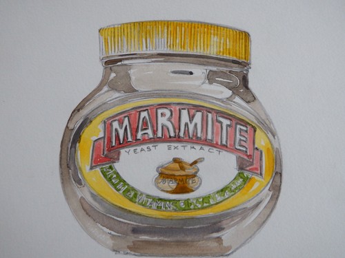 Marmite watercolour painting