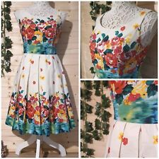 New Look Dress Size 12 Lined 1950s Retro Fit & Flare Special Occasions Colourful