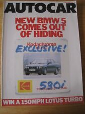 AUTOCAR MAGAZINE NOV 1987 BMW