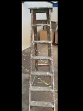 Vintage DIY 6 Tread Solid Wooden Step Ladder