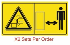 2 Rear Safety Stickers Decals Digger Excavator Komatsu CAT Volvo JCB Hitachi etc