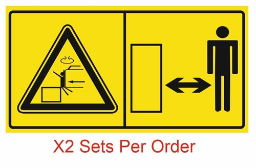 Rear safety stickers decals - rear,