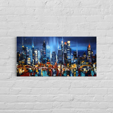 City Skyline Canvas Painting