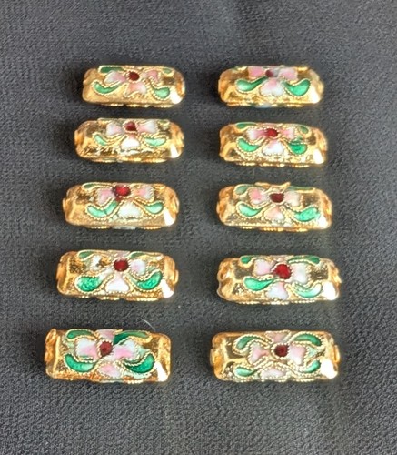 Cloisonne pillow beads - x,