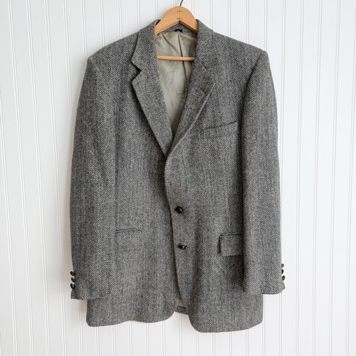 Harris tweed vtg black white - harris,