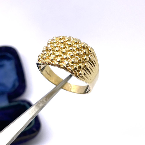 9ct gold heavy - gold, ring
