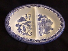 Churchill willow pattern oval - churchill,