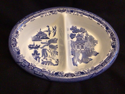 Churchill willow pattern oval - willow,