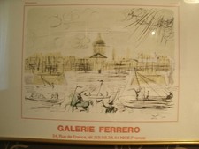 1976 ! SALVADOR DALI .GALERIE FERRERO, FRAMED POSTER