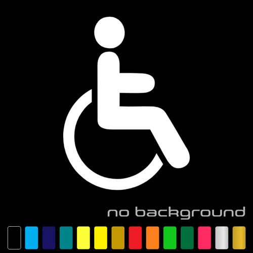 Handicap sticker vinyl decal - sticker,