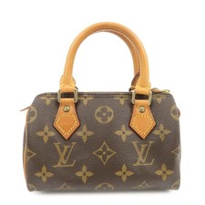 Louis Vuitton Monogram Mini Speedy Hand Bag Boston Bag Brown M41534 Used F/S