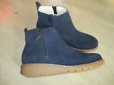 NEW HUSH PUPPIES Libby Leather Suede Boots UK Size 6 - Navy