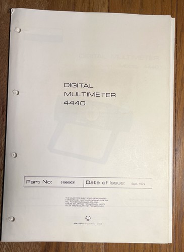 Solartron 4440 digital - solartron,