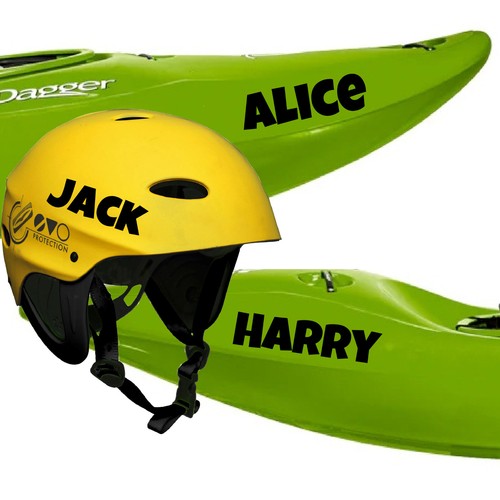 Personalised kayak name - 2, x