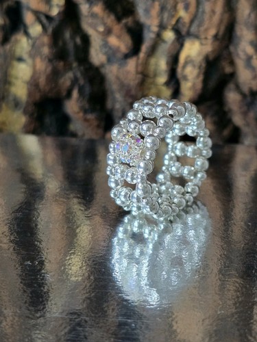 Beaded elastic stretch finger - elastic,
