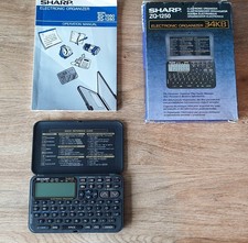 Sharp ZQ1250 Electronic Personal Organizer Vintage, Boxed/Instructions/Working