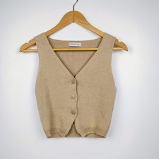 Stradivarius Beige Knit Vest