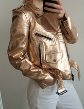 ZARA PIG LEATHER BIKER JACKET