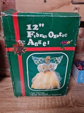 Christmas Vintage 12 Fiber Optic Angel - Used Working Condition