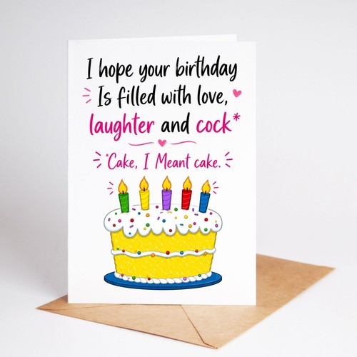 Funny birthday card - birthday, rude