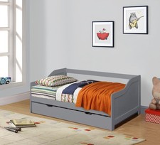 3ft Wooden Trundle Bed, Grey