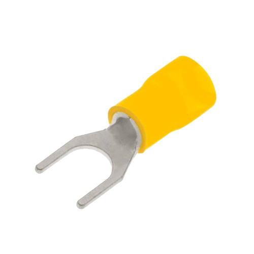 Yellow spade terminals 4mm - yellow,