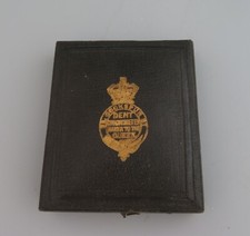 DISPLAY / STORAGE BOX FOR ANTIQUE POCKET WATCH - DENT CHRONOMETER MAKER TO QUEEN