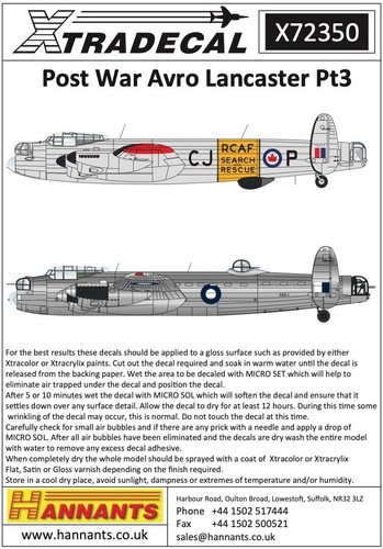 Xtradecal post war - war, avro