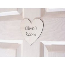 Personalised heart door sign - personalised,