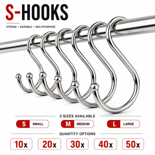 50x hooks stainless steel - 50x,